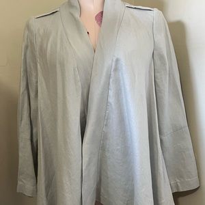 Anthropologie by Cartonnier 100% Linen baby blue dress jacket